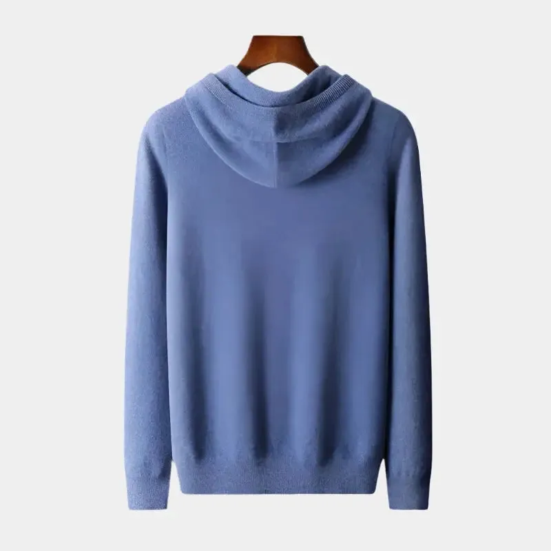 100% Cashmere Hooded Sweater - Cross & Crown