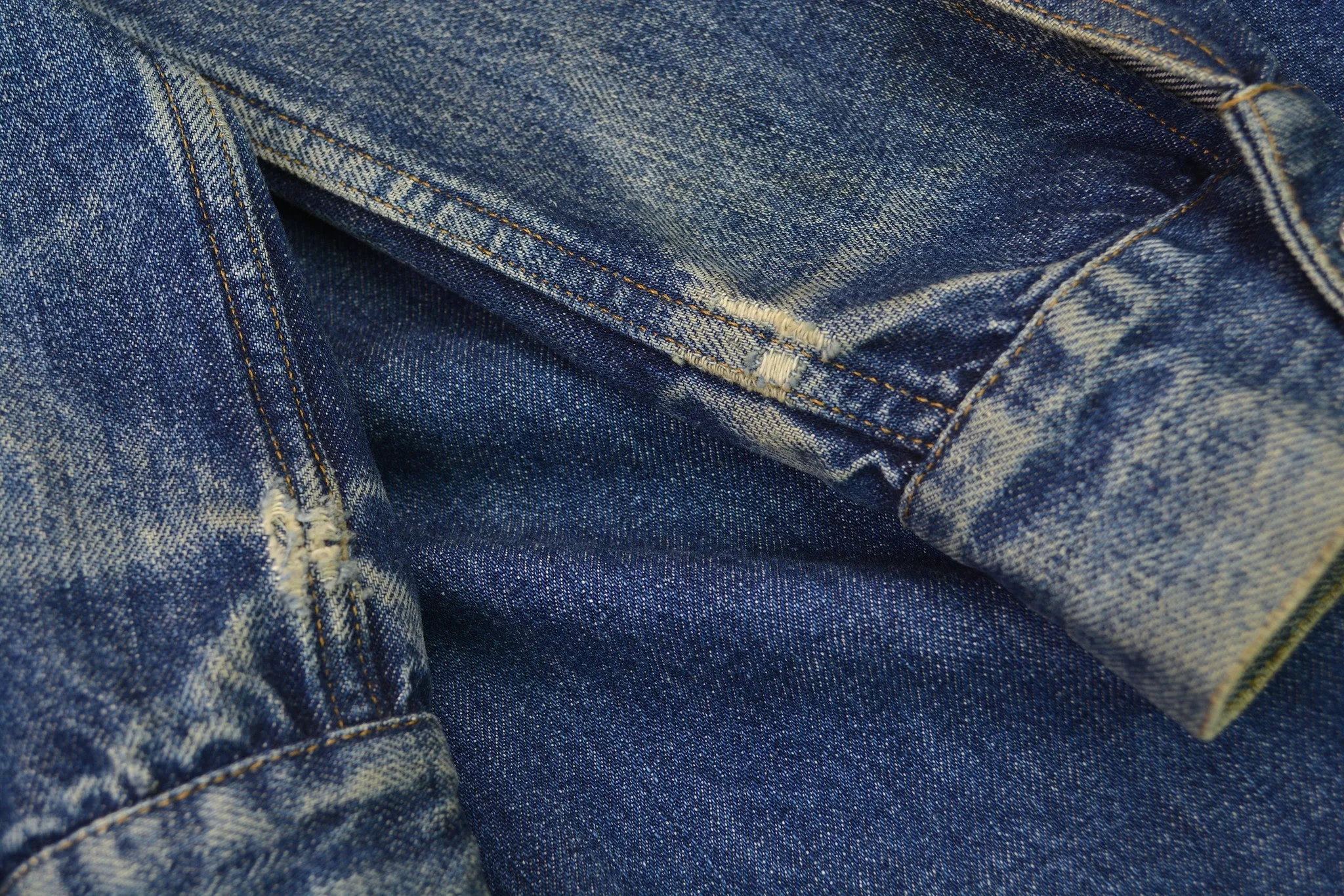 1998 Broken-In Raw Denim Lower 2-Pocket Jacket