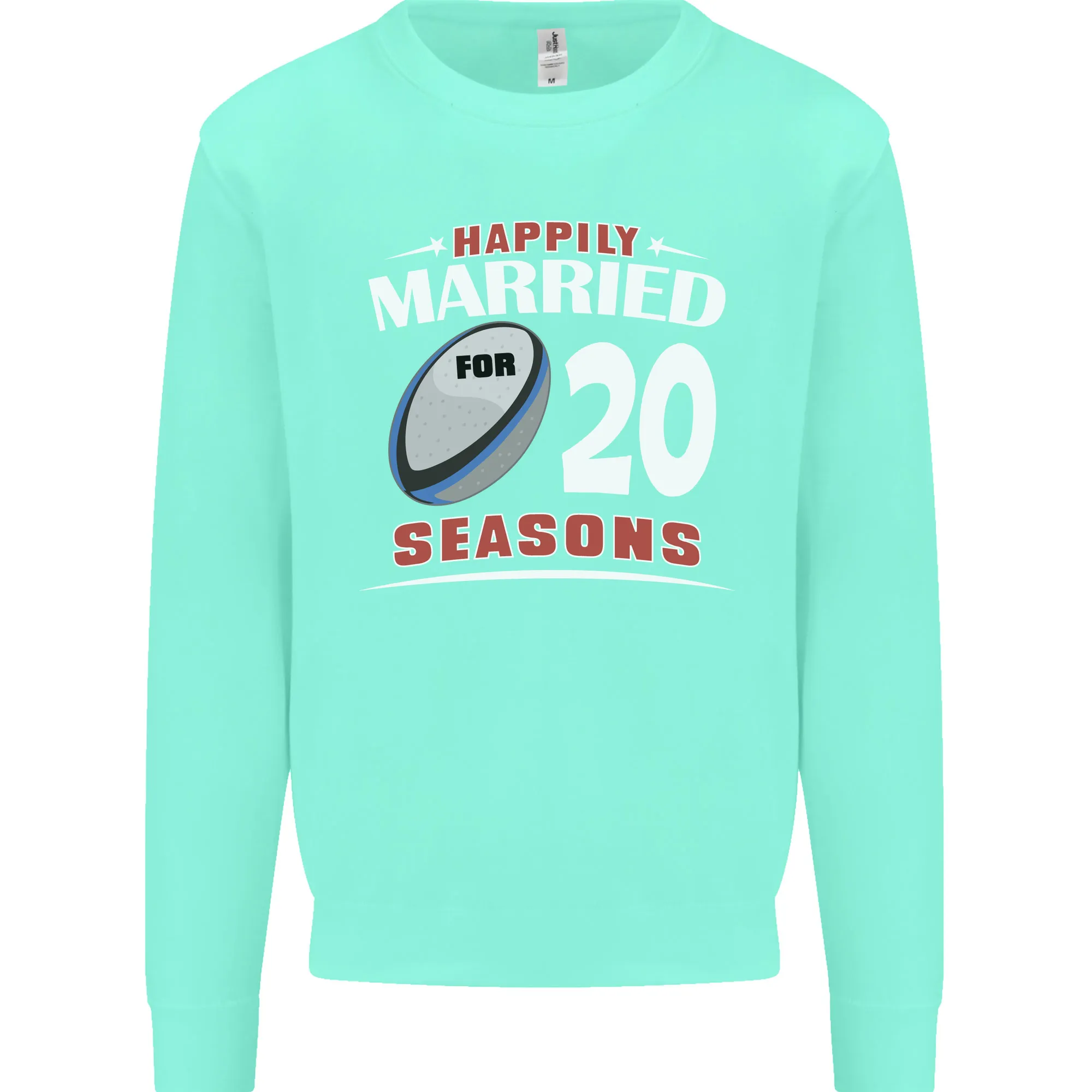 20 Year Wedding Anniversary 20th Rugby Mens Sweatshirt Jumper