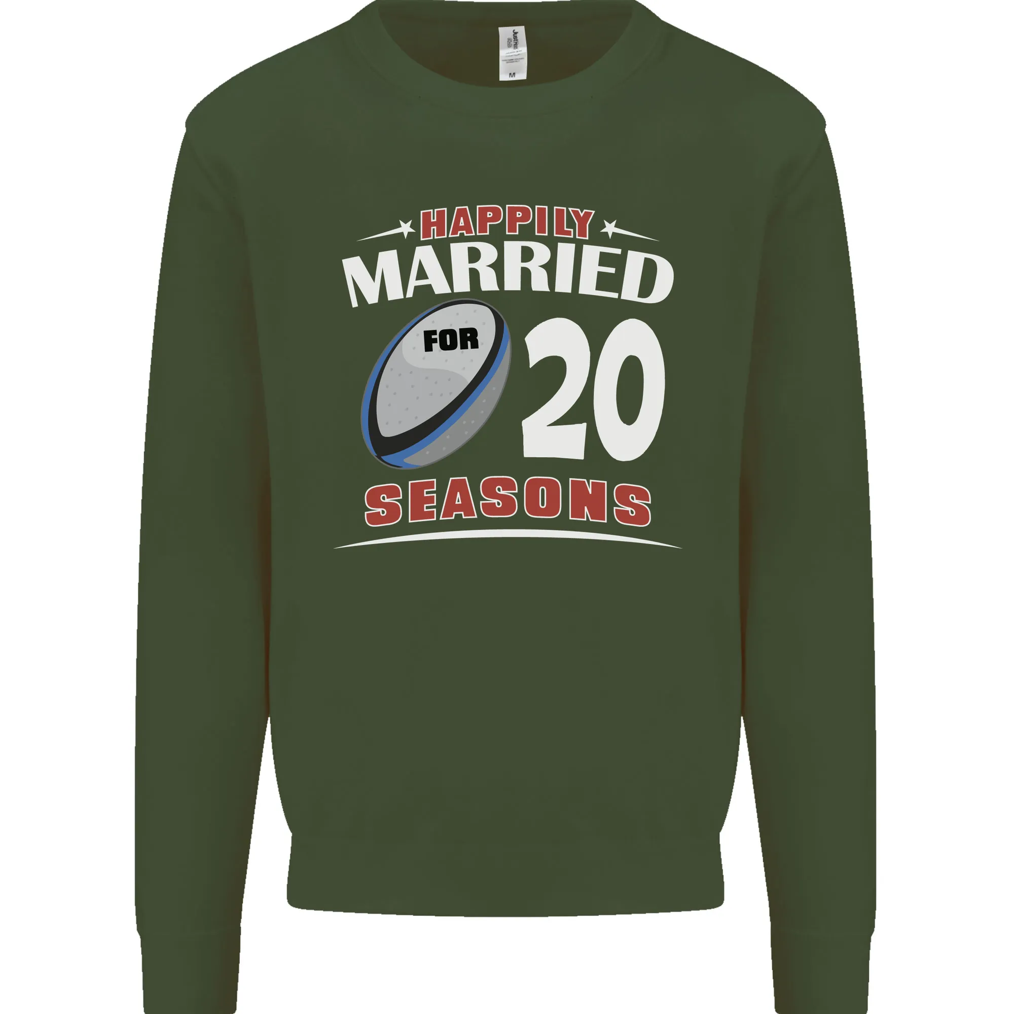 20 Year Wedding Anniversary 20th Rugby Mens Sweatshirt Jumper