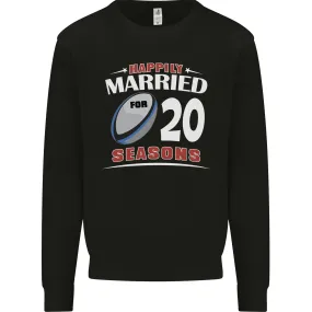 20 Year Wedding Anniversary 20th Rugby Mens Sweatshirt Jumper