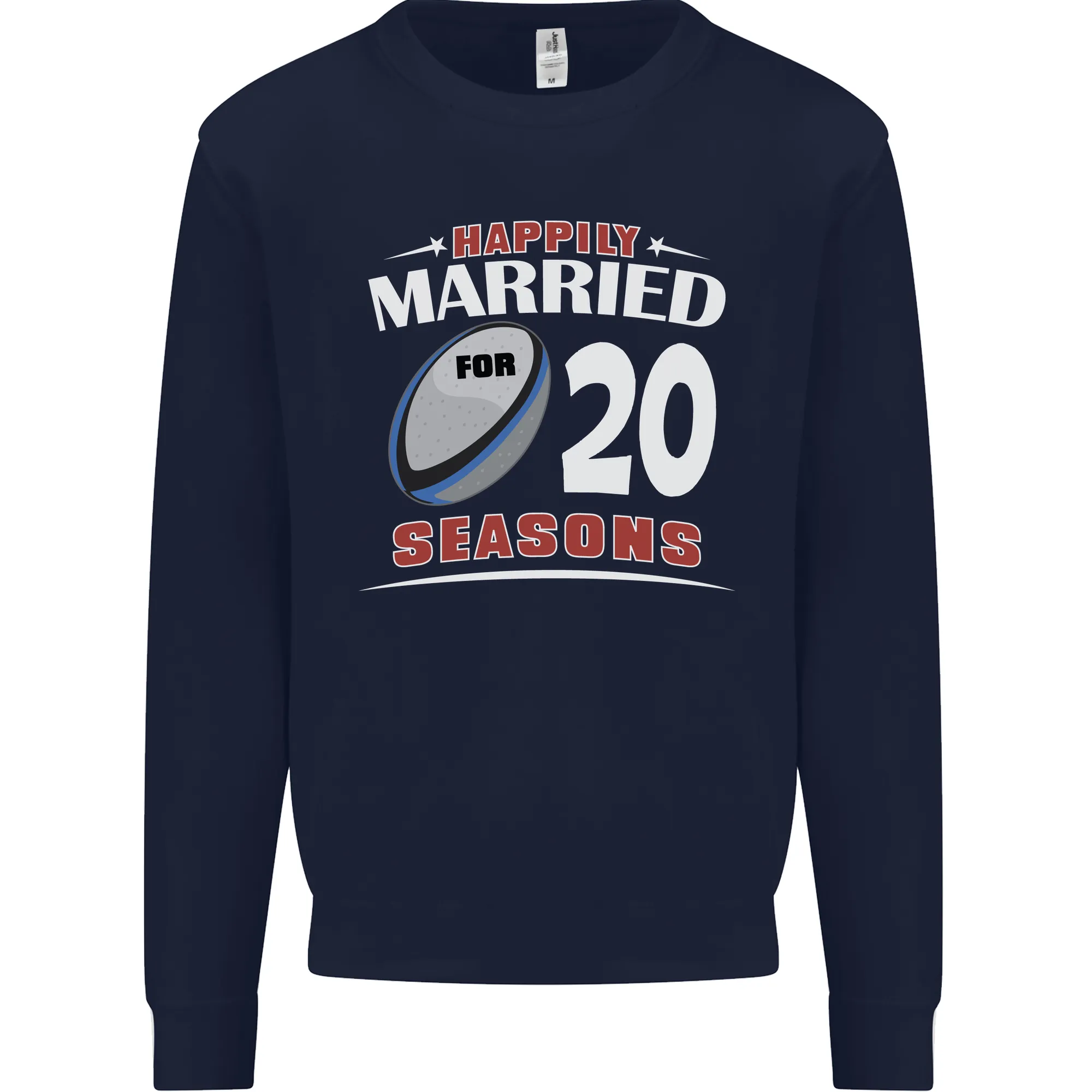 20 Year Wedding Anniversary 20th Rugby Mens Sweatshirt Jumper