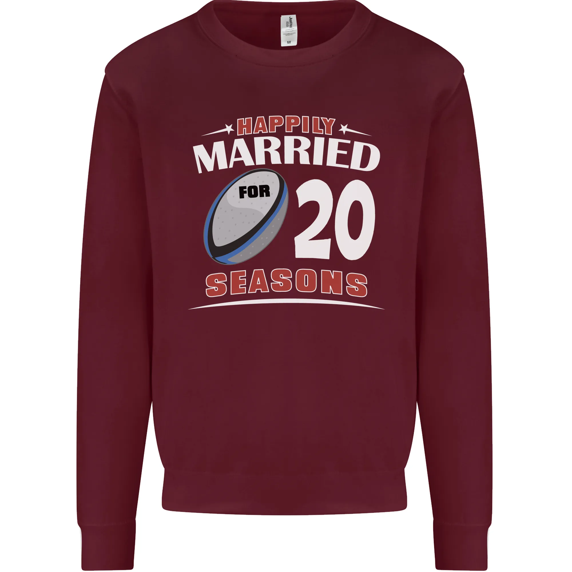 20 Year Wedding Anniversary 20th Rugby Mens Sweatshirt Jumper