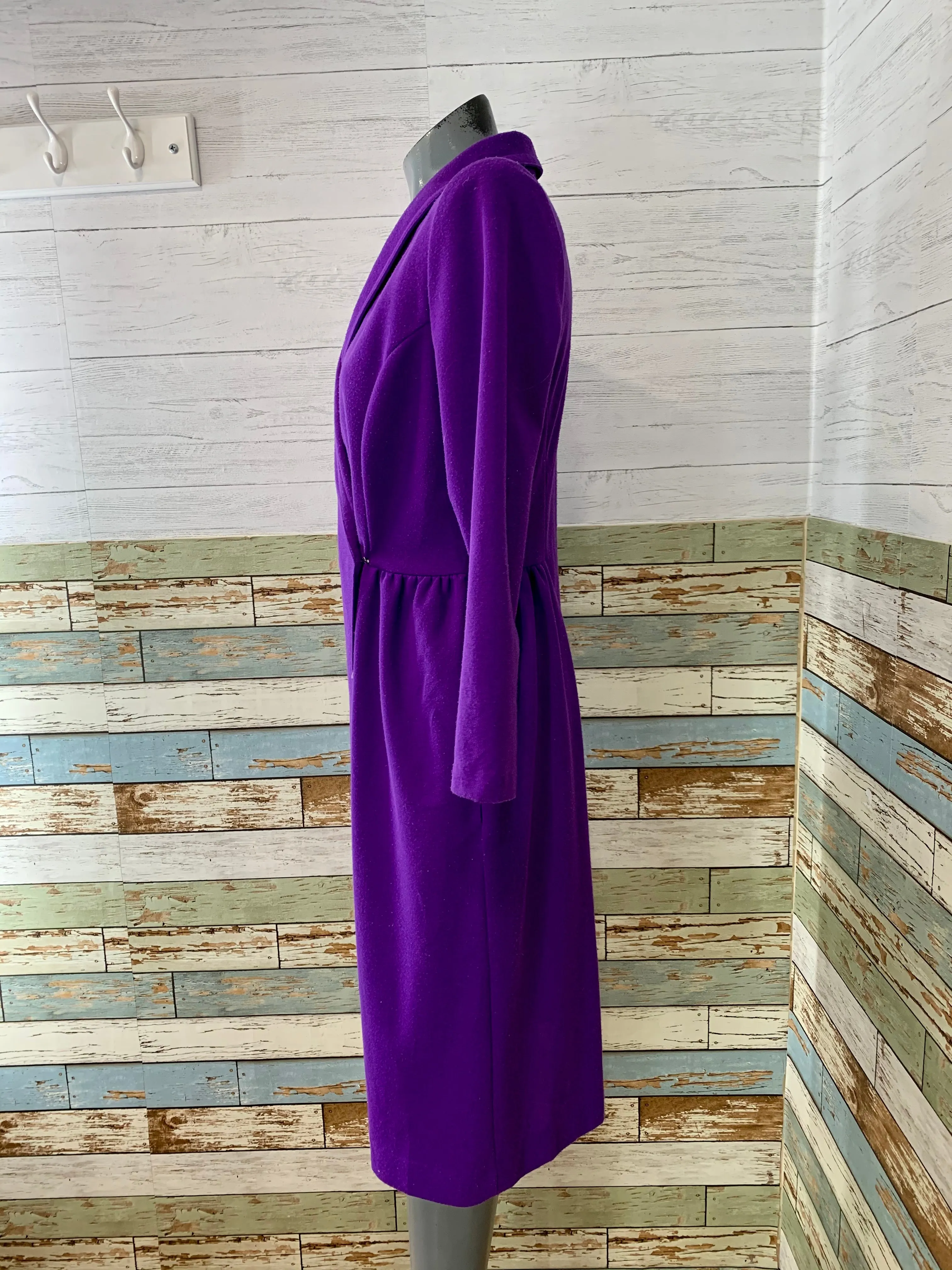 90s Purple Suit Wrap Dress