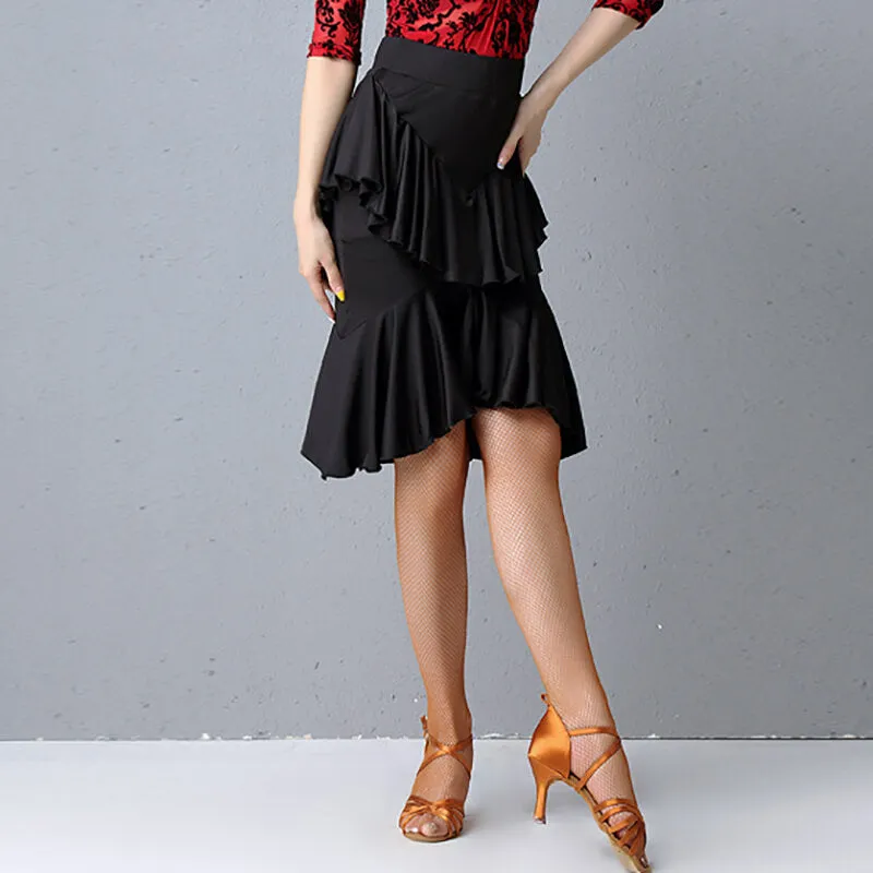 A-Line Latin Skirt with Ruffles