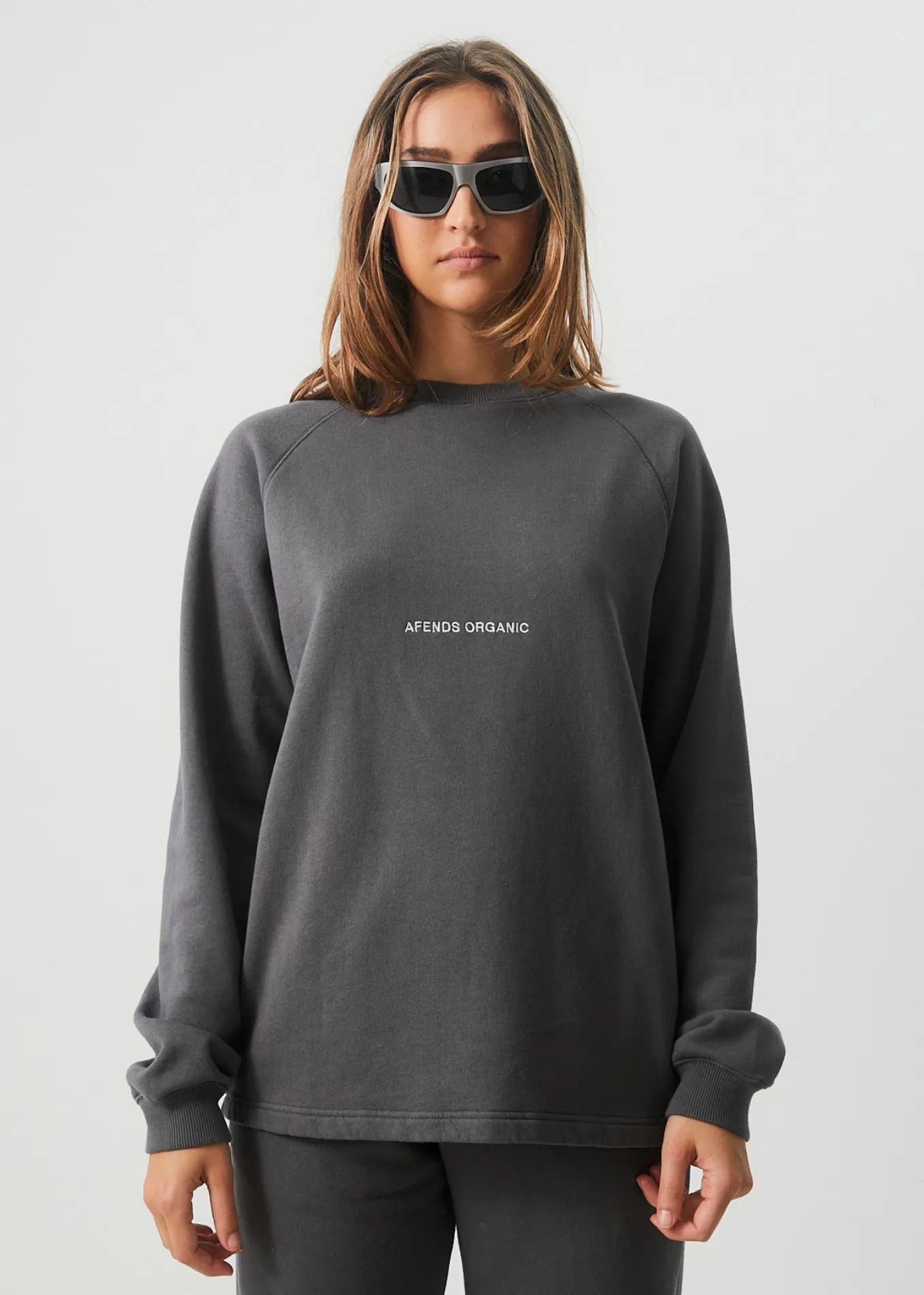 AFENDS Unisex Return - Unisex Crew Neck Jumper - Steel