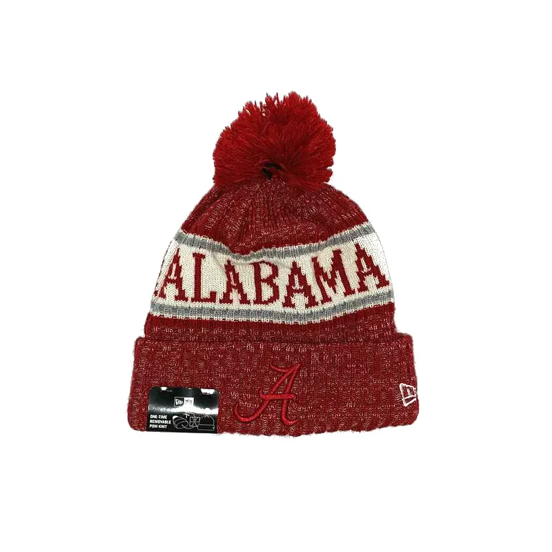 Alabama Crimson Tide - Team Logo Knit Hat with Pom, New Era