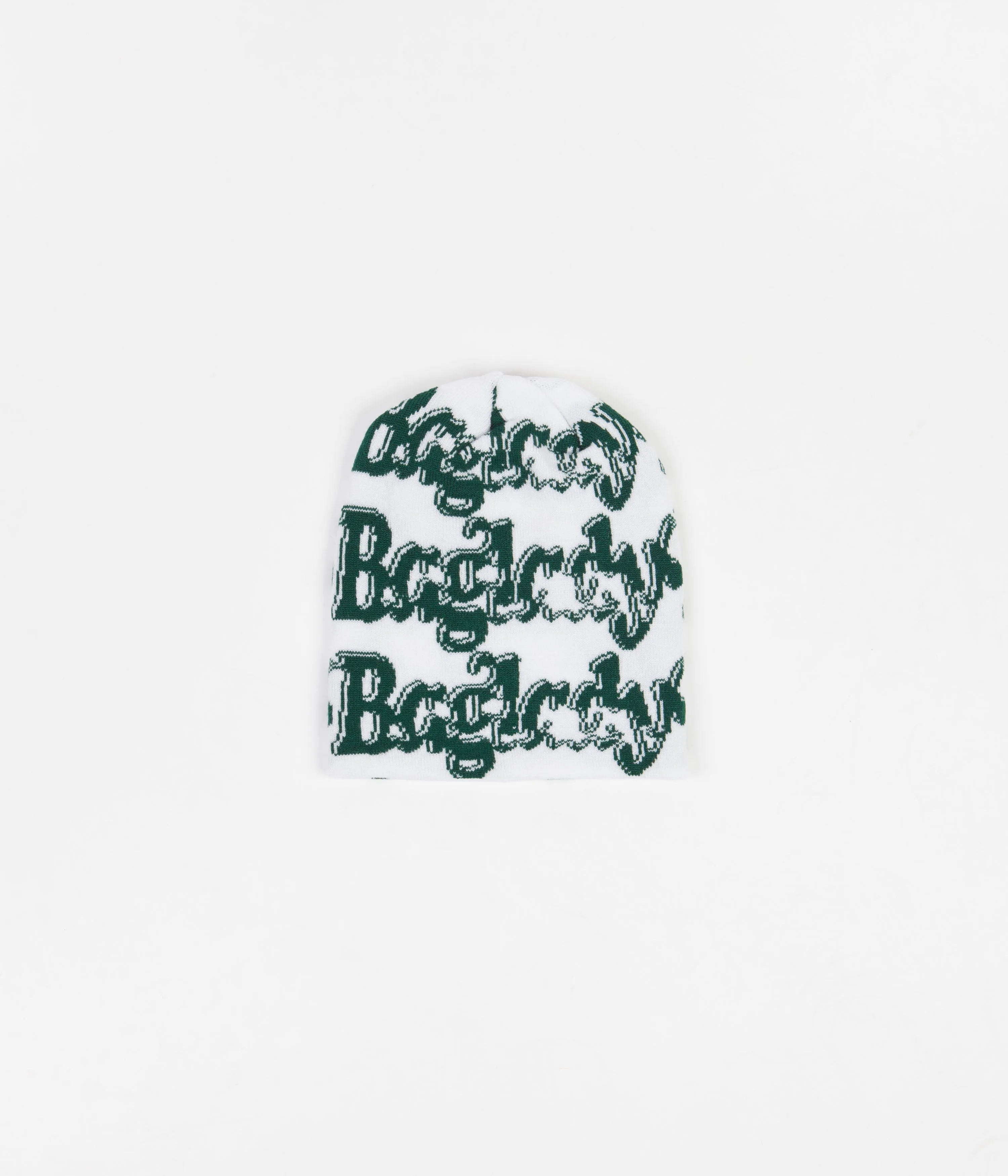 Baglady Glitch Beanie - White / Green