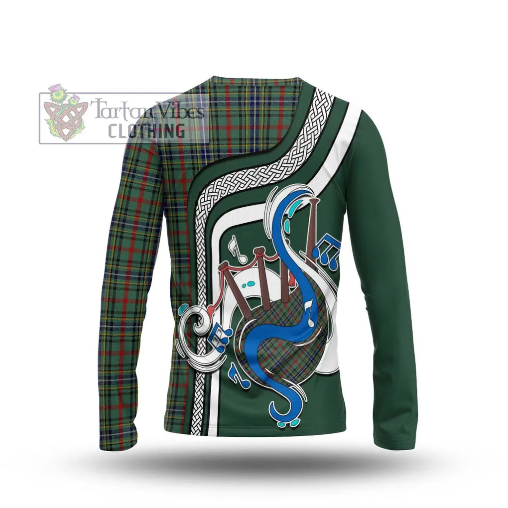 Bisset Tartan Long Sleeve T-Shirt with Epic Bagpipe Style