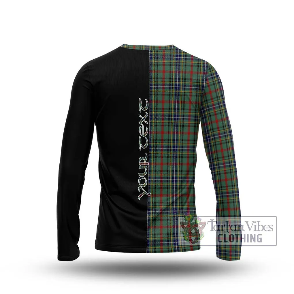 Bisset Tartan Long Sleeve T-Shirt with Family Crest and Half Of Me Style