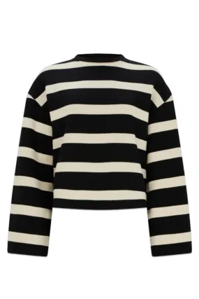 Black Stripe Boxy Jumper