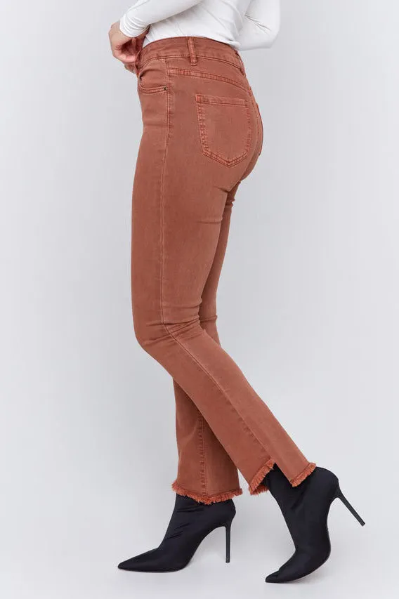 Bootcut Twill Pants - Terracotta