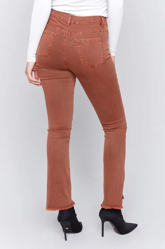 Bootcut Twill Pants - Terracotta