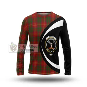 Burns Tartan Long Sleeve T-Shirt with Family Crest Circle Style