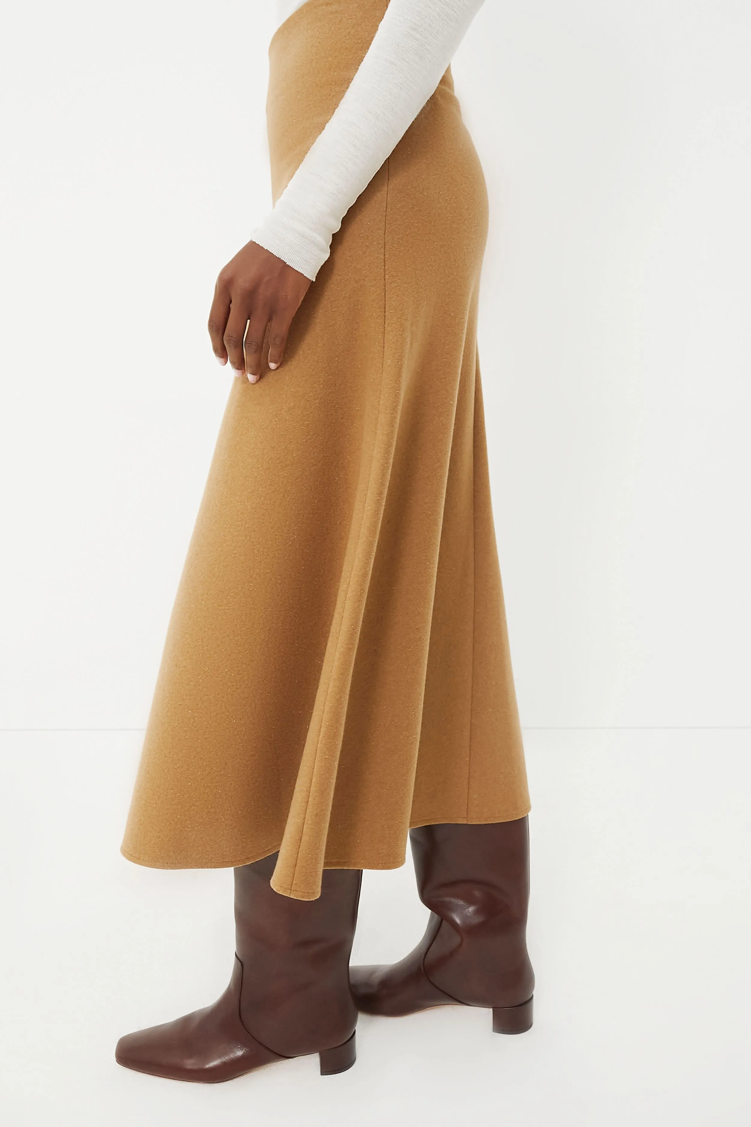 Camel Boushra Midi Skirt