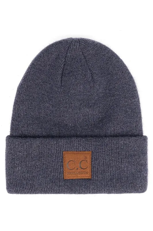 C.C Classic Suede Patch Beanie - 5 colors!