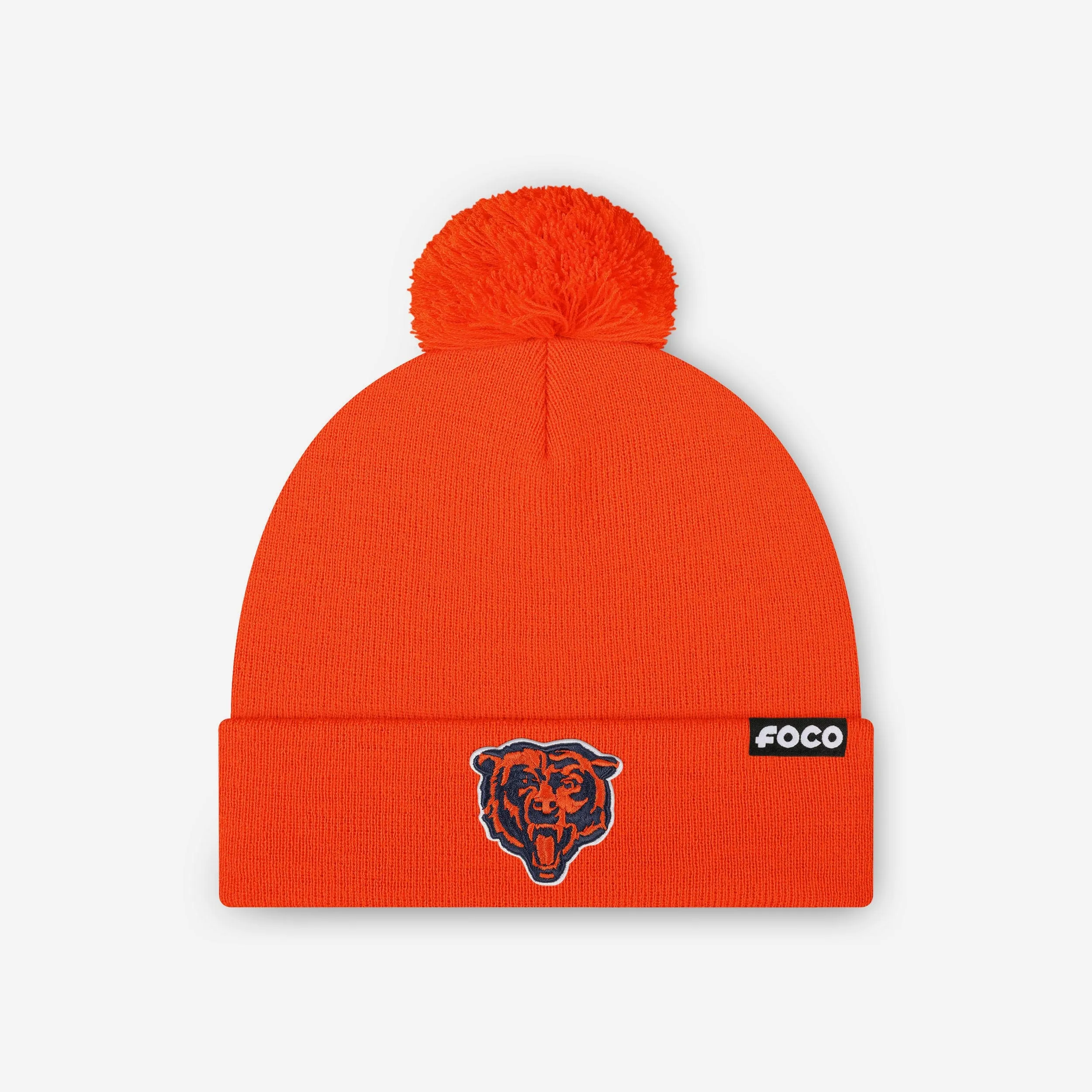 Chicago Bears Basic Primary Logo Pom Beanie