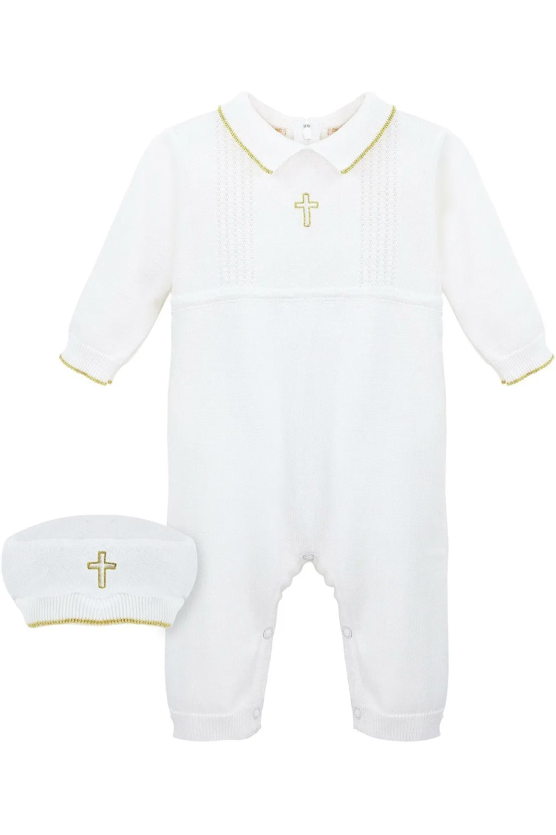 Christening Baptism Knit Romper