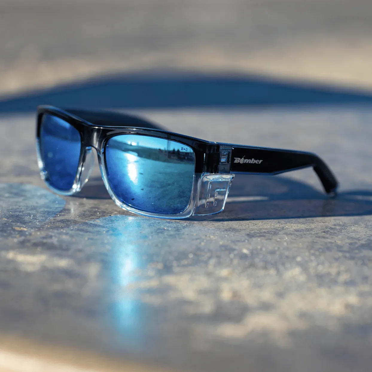 CLUTCH Safety - Polarized Ice Blue Mirror Crystal (Grande Available)