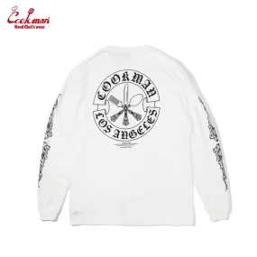 Cookman Long Sleeve Tees - Cutlery : White