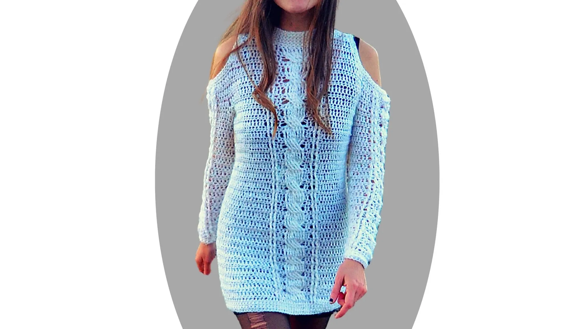 Crochet Sweater Dress Pattern - Levitate