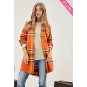 Curvy Girl Multi Plaid Jacket