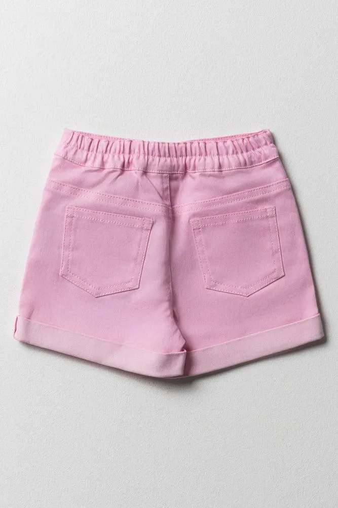 Disney Princess Frill Denim Short Pink