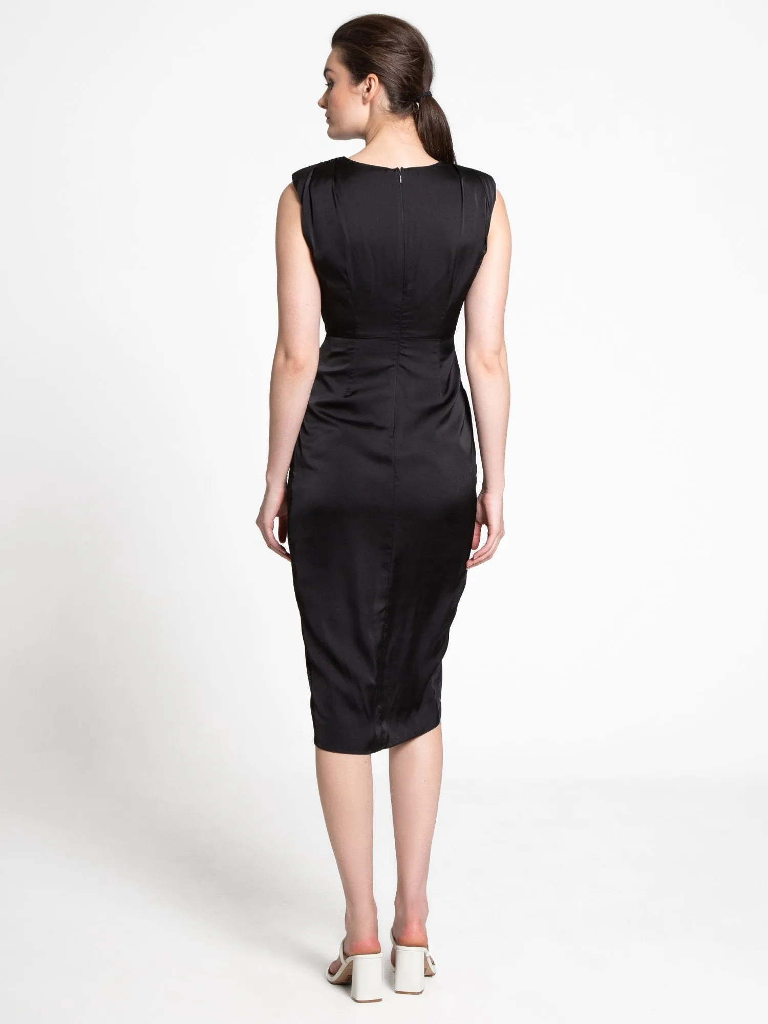 Do Be Satin Wrap Sheath Dress - Brands We Love