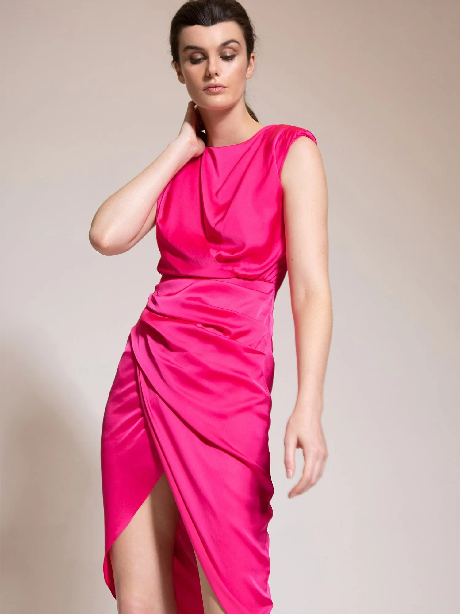 Do Be Satin Wrap Sheath Dress - Brands We Love