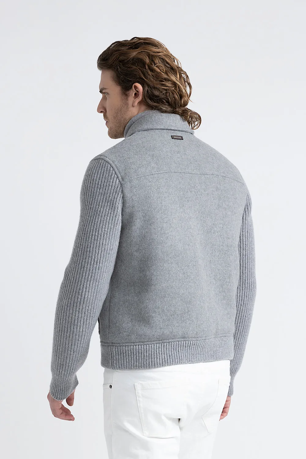 Double-face wool and cashmere jacket