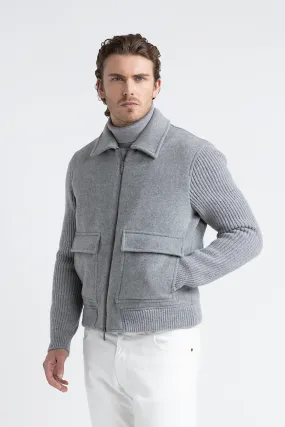 Double-face wool and cashmere jacket