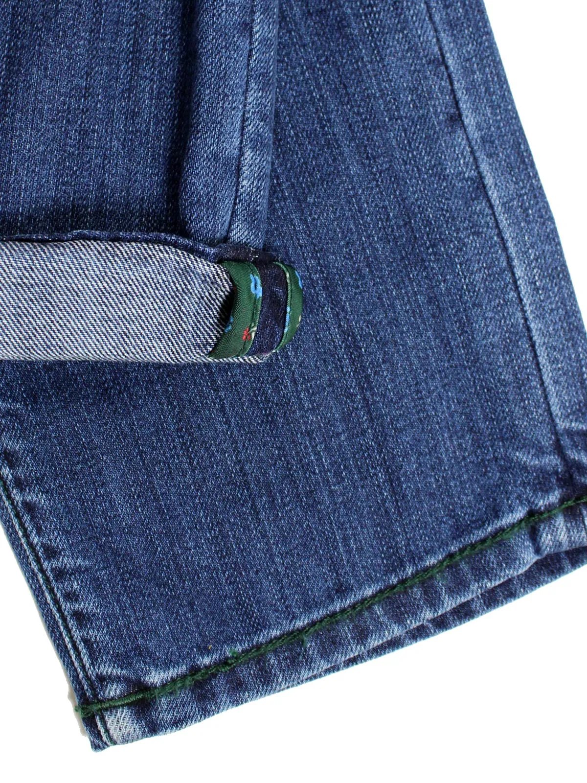 E. Marinella Jeans Dark Blue Slant Pocket Button Fly 32 Slim Fit SALE