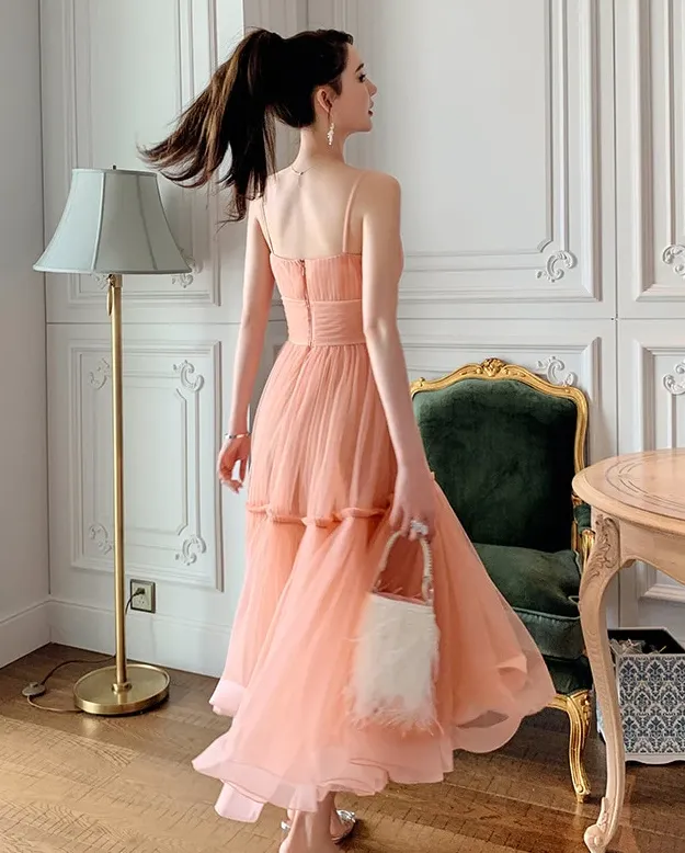 Elegant Lady Dress Summer Big Swing Mesh High End Princess Birthday Party prom dress     fg352