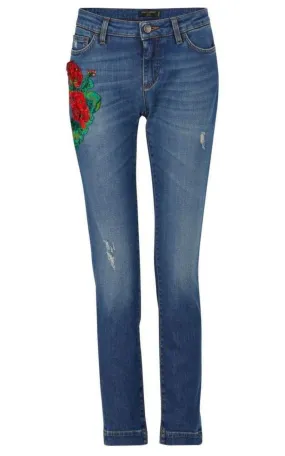 Embroidery Skinny-fit Jeans