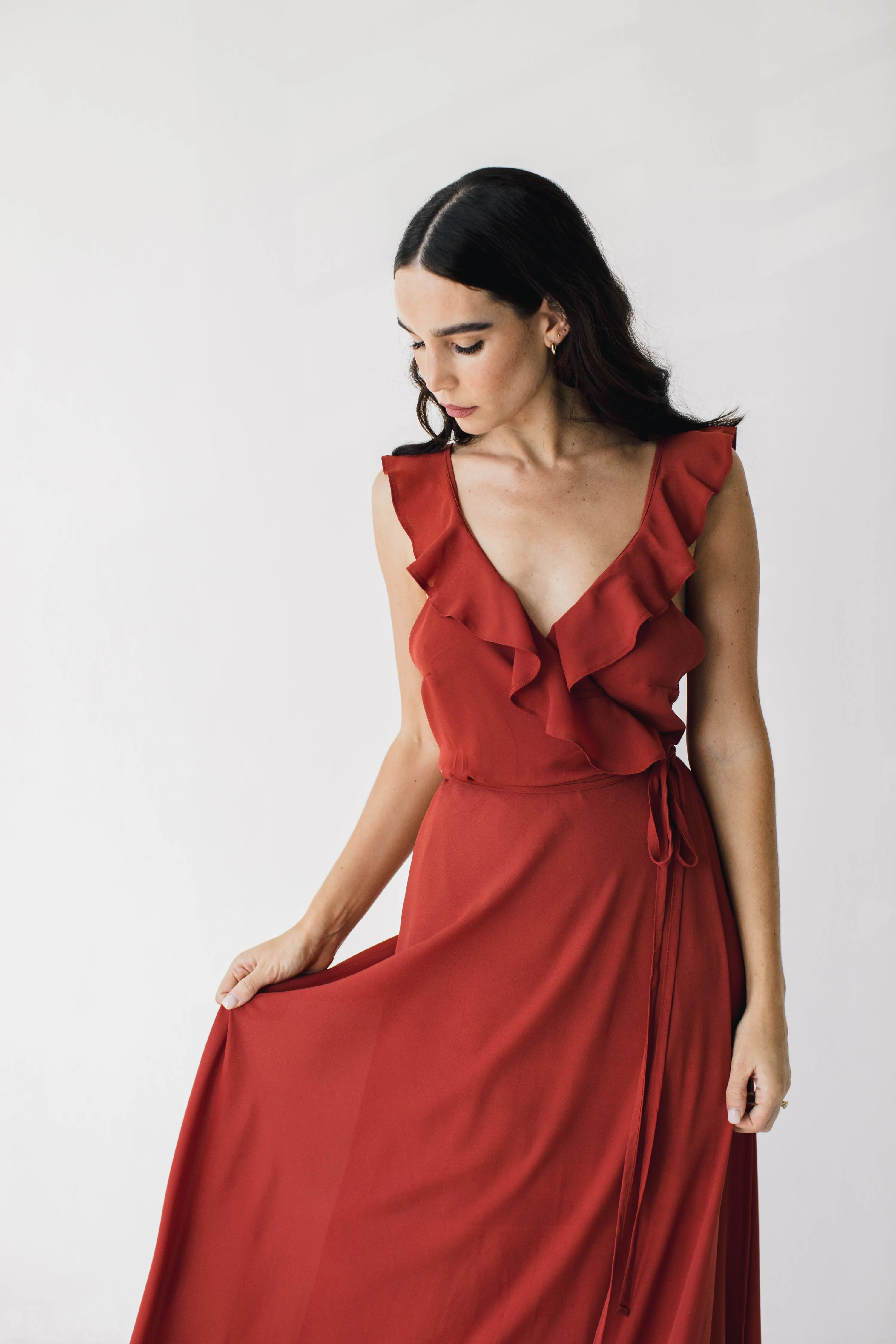 Georgie Wrap Dress With Ruffles