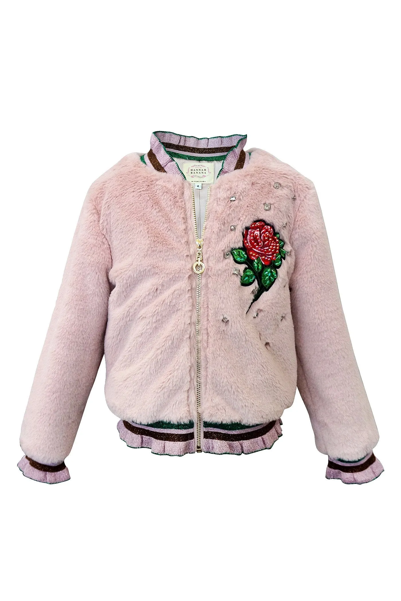 Girls Faux Fur Bomber Jacket