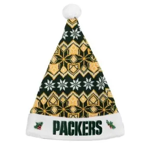 Green Bay Packers NFL Team Logo Holiday Knit Santa Hat