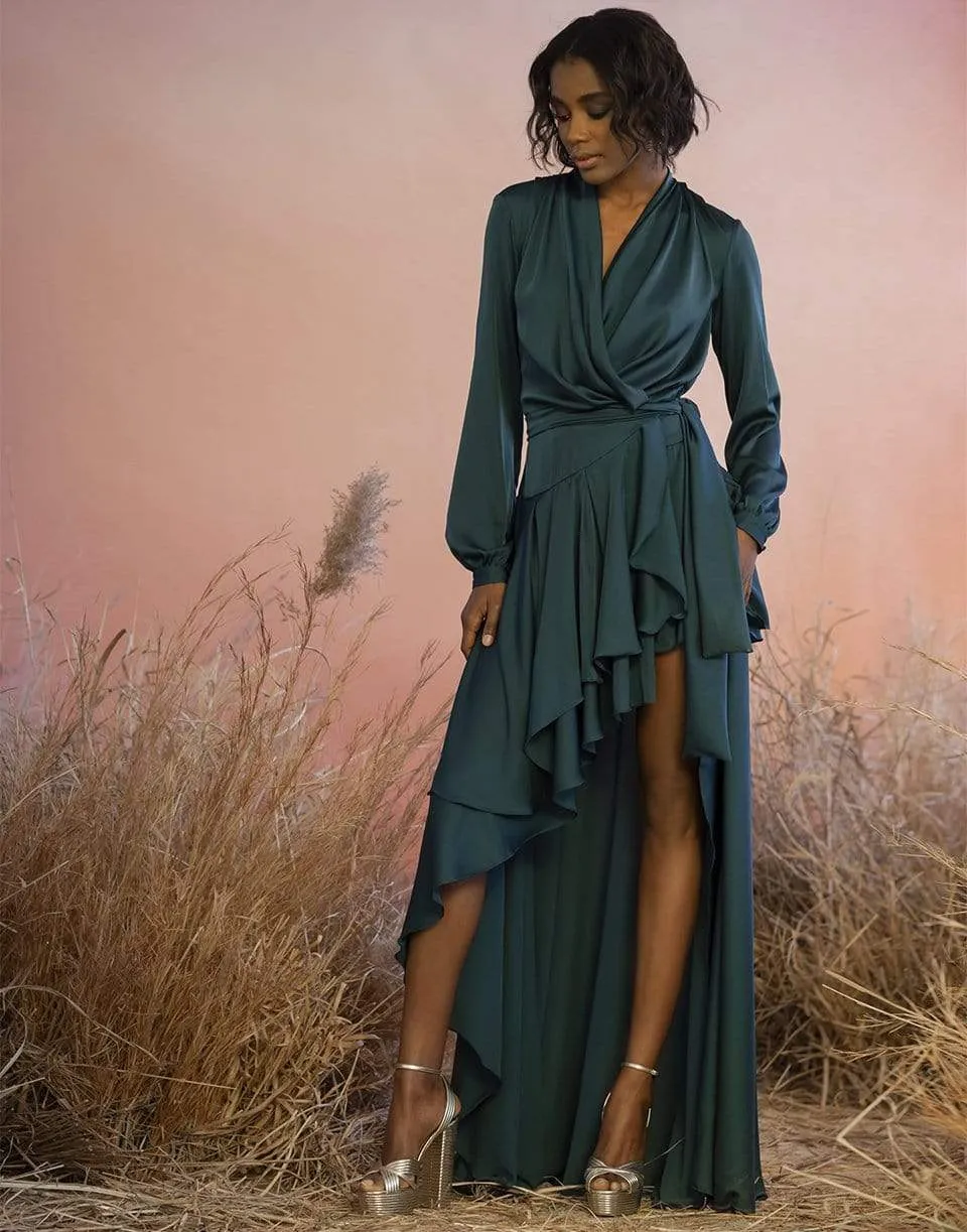 Hi Low Maxi Wrap Dress