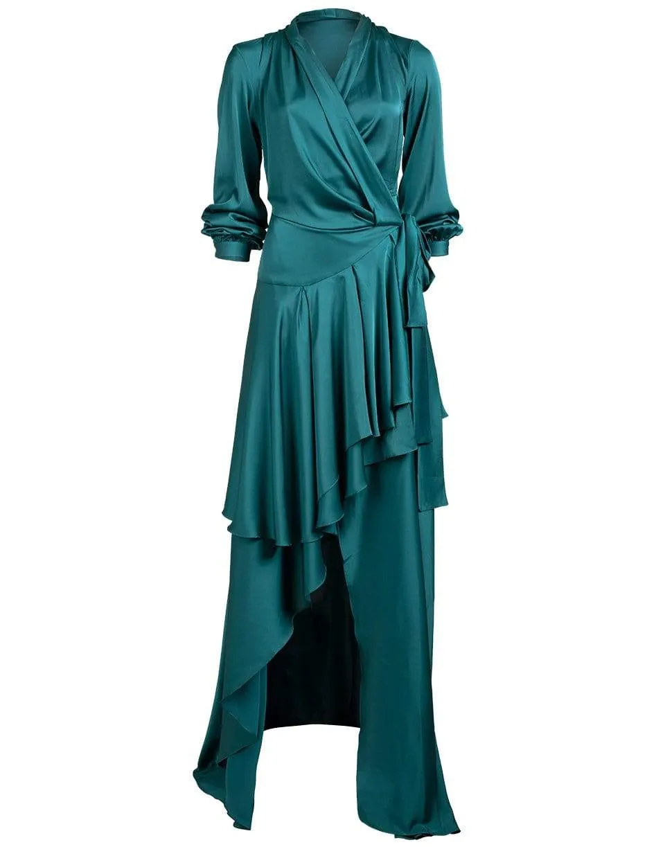 Hi Low Maxi Wrap Dress