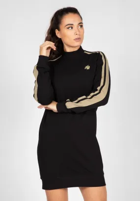 Isabella Sweatshirt Dress - Black