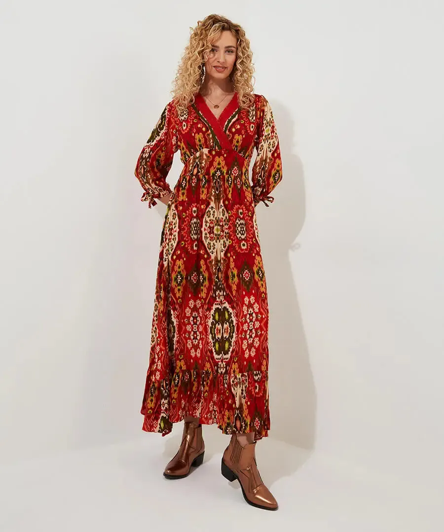 Joe Browns 18 Red Loretta Print Dress