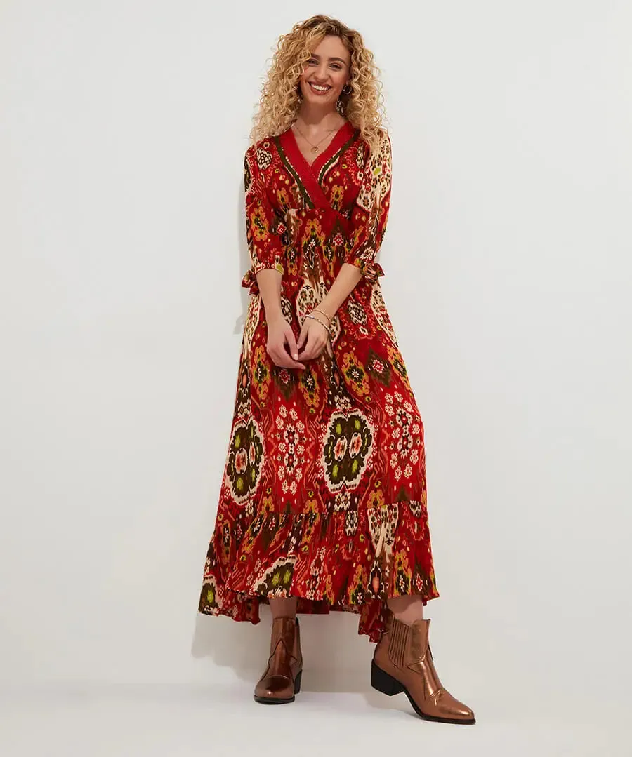 Joe Browns 18 Red Loretta Print Dress