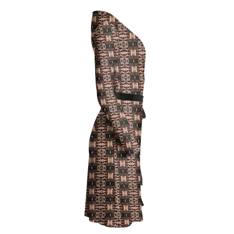 Leaves and Twigs 2 Wrap Dress