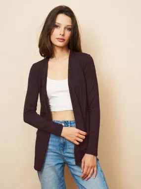 Majestic Soft Touch Open Cardigan in Coffee