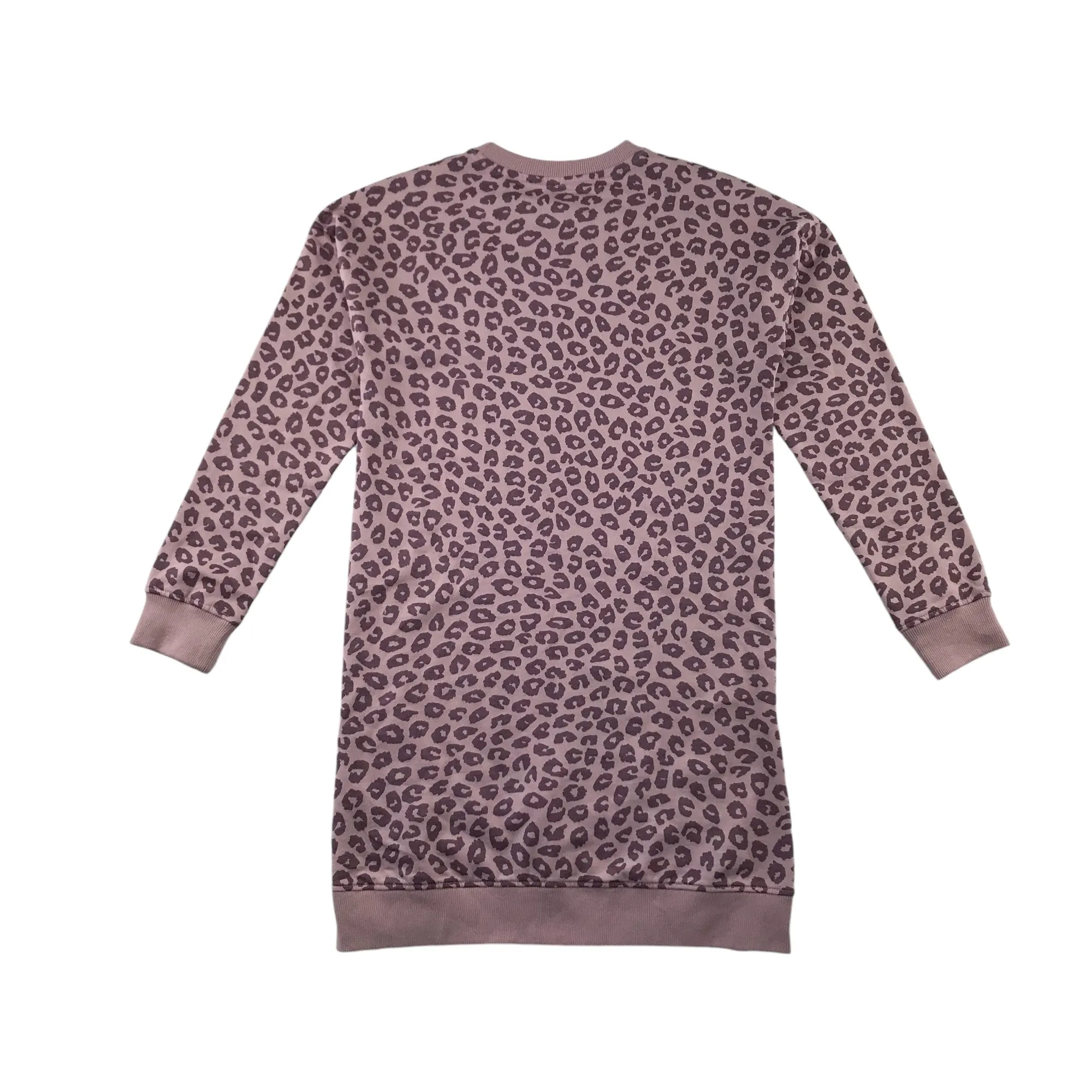 M&Co sweater dress 8-9 years pink leopard spot print