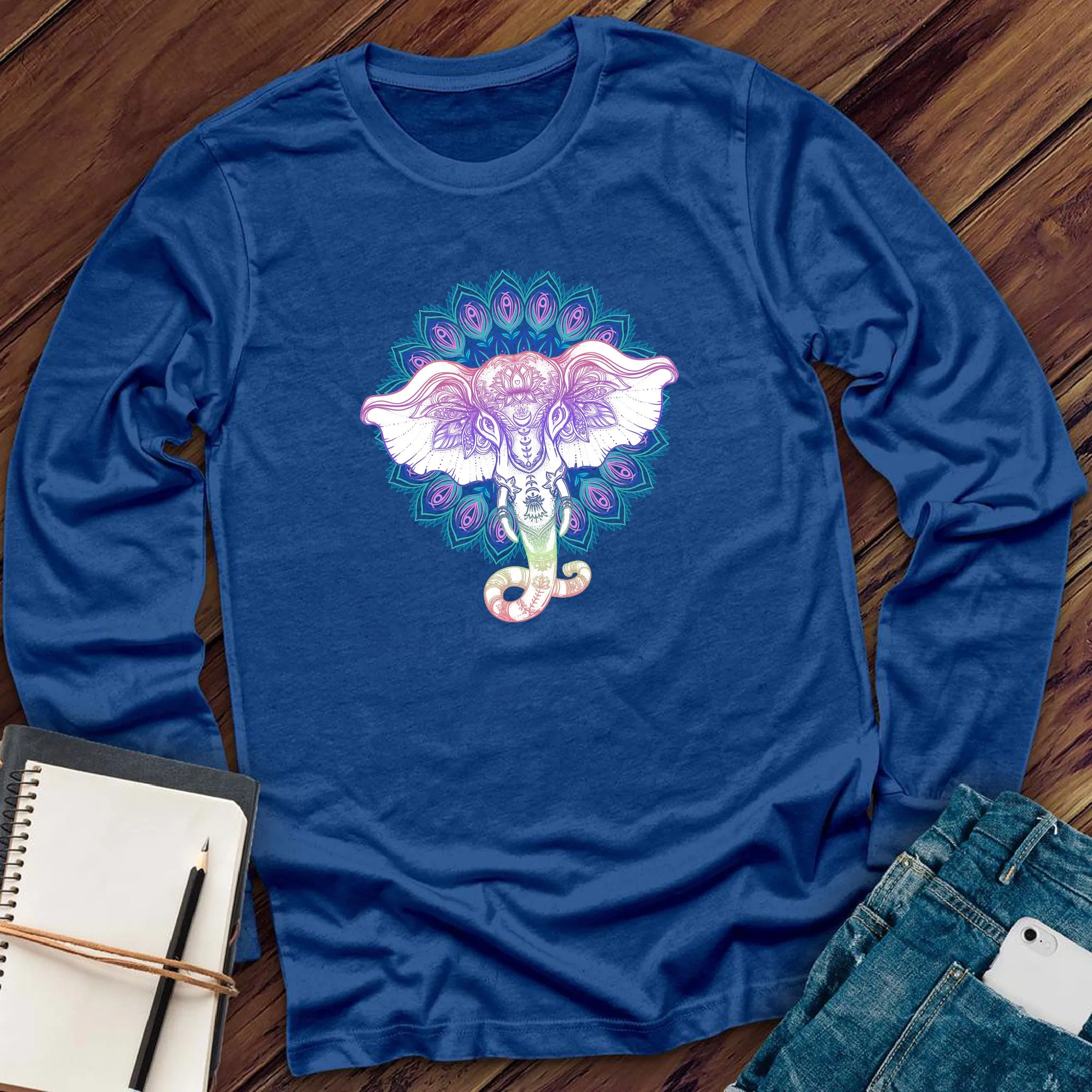 Mandala Elephant Long Sleeve