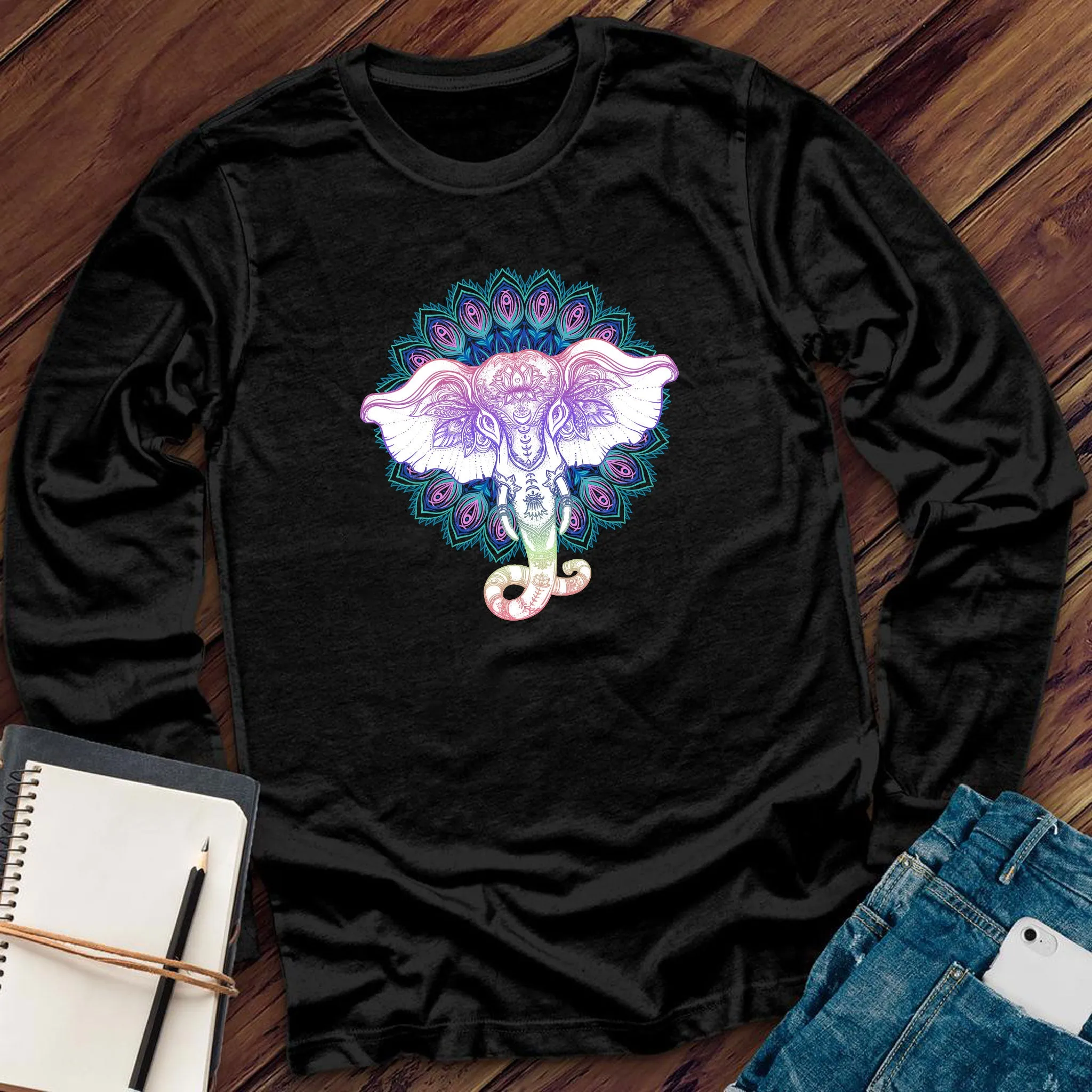 Mandala Elephant Long Sleeve