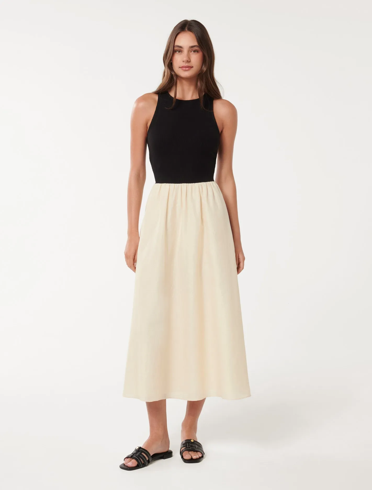 Mariella Rib 2 in 1 Midi Dress