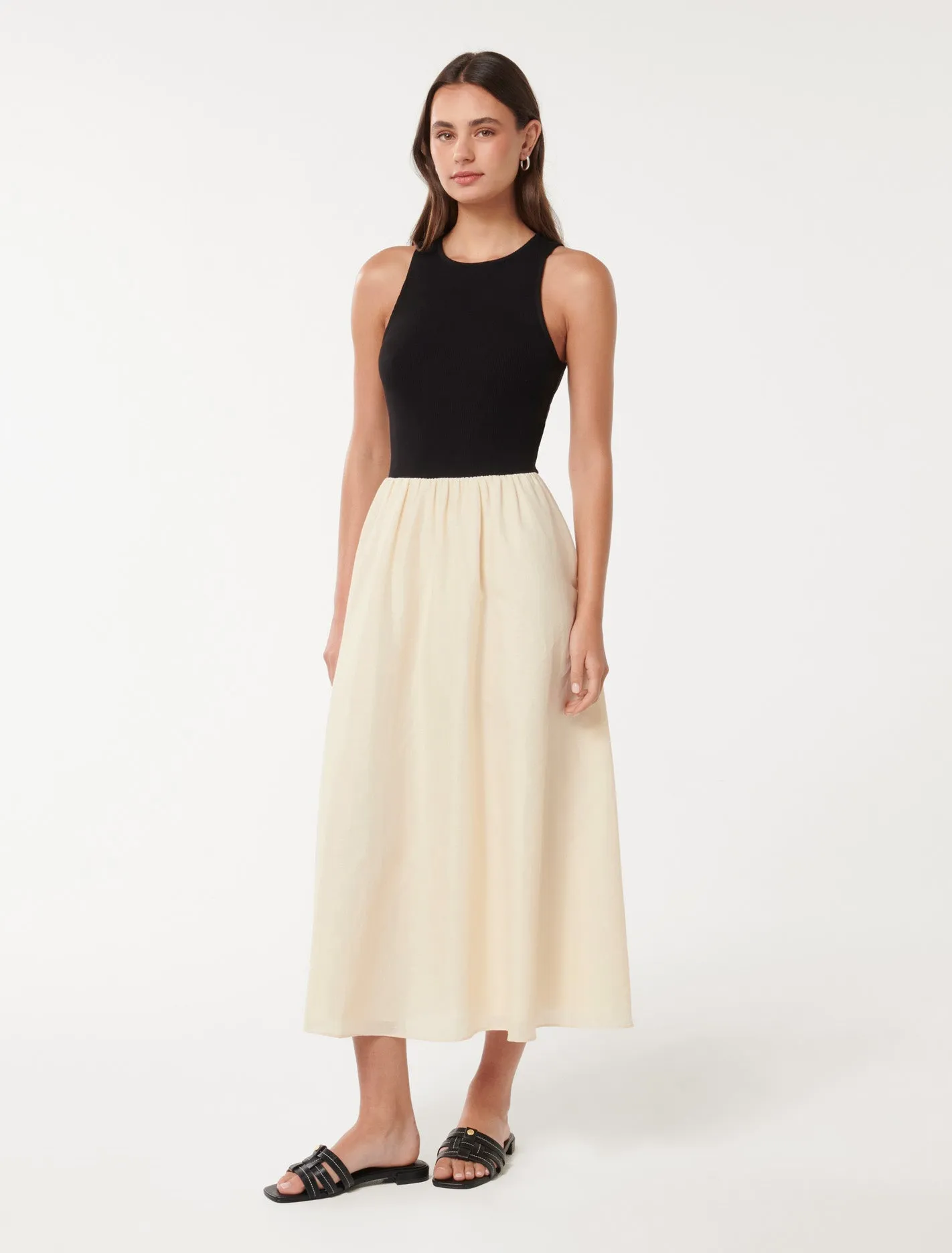 Mariella Rib 2 in 1 Midi Dress