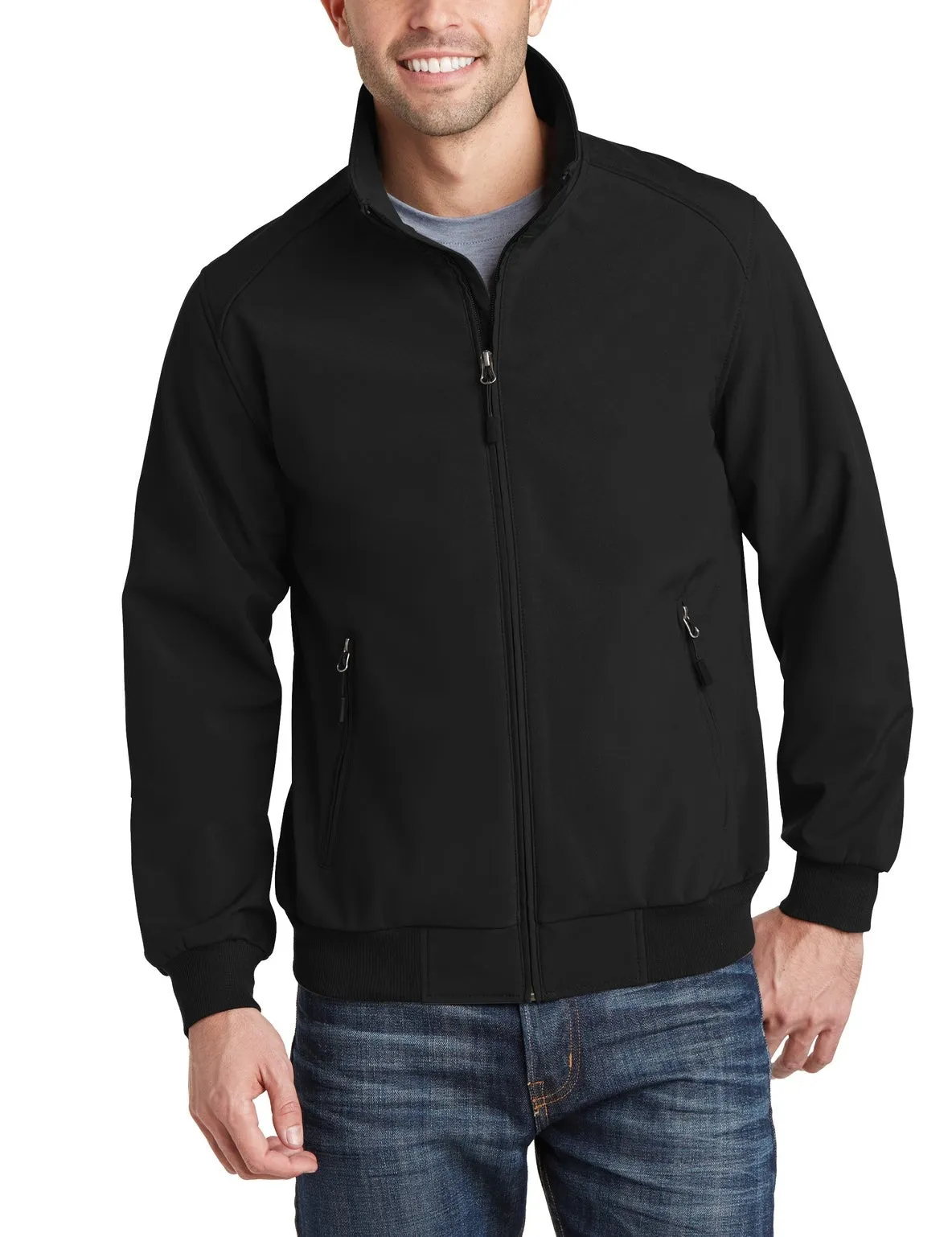 Men's Full-Zip Soft Shell Bomber Jacket